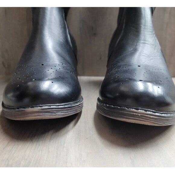 NEW Propét Rumor Black Leather Mid Shaft Boots 9.5 - Picture 7 of 14